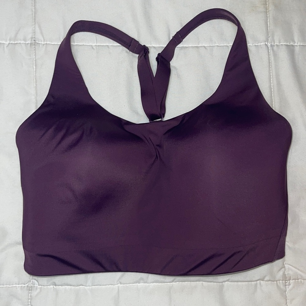 purple athleta sports bra